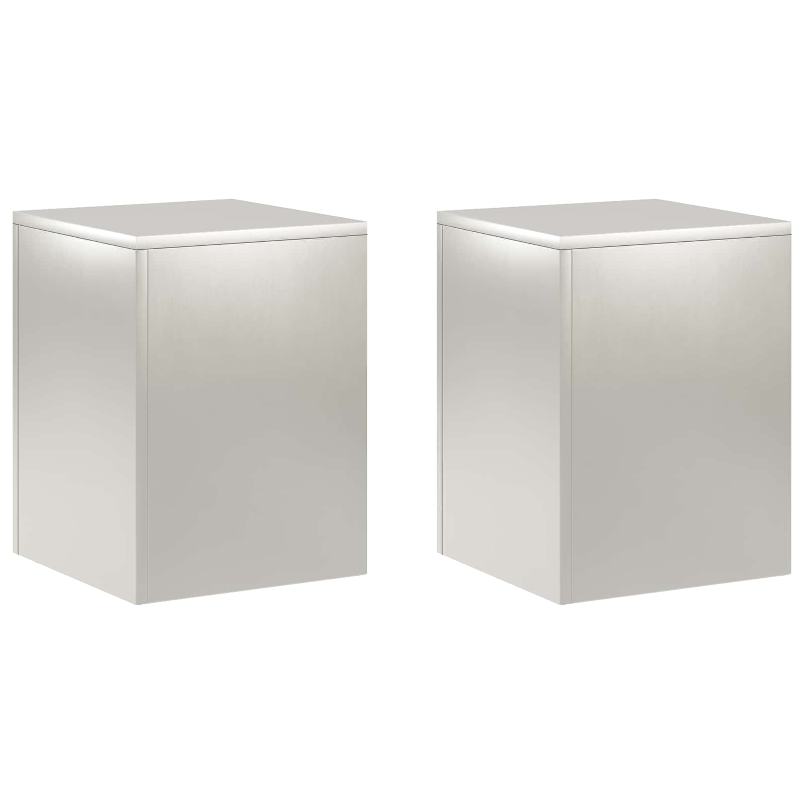 vidaXL Stojak na rośliny 2 pcs srebrny 30 x 30 x 40 cm Stal
