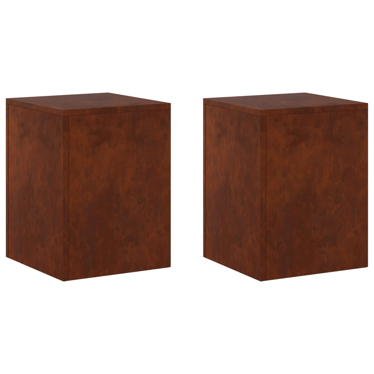 vidaXL Stojak na rośliny 2 pcs Rdzawy 30 x 30 x 40 cm Stal kortenowska