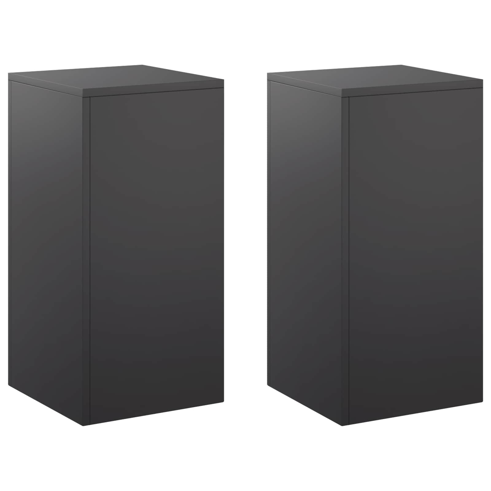 vidaXL Stojak na rośliny 2 pcs Czarny 30 x 30 x 60 cm Stal