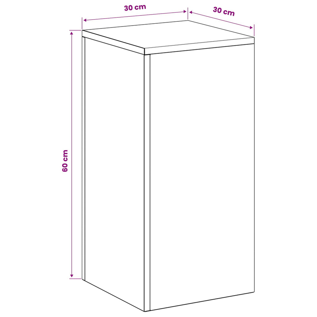vidaXL Stojak na rośliny 2 pcs Czarny 30 x 30 x 60 cm Stal