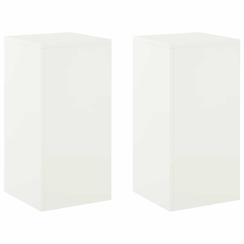 vidaXL Stojak na rośliny 2 pcs Biały 30 x 30 x 60 cm Stal