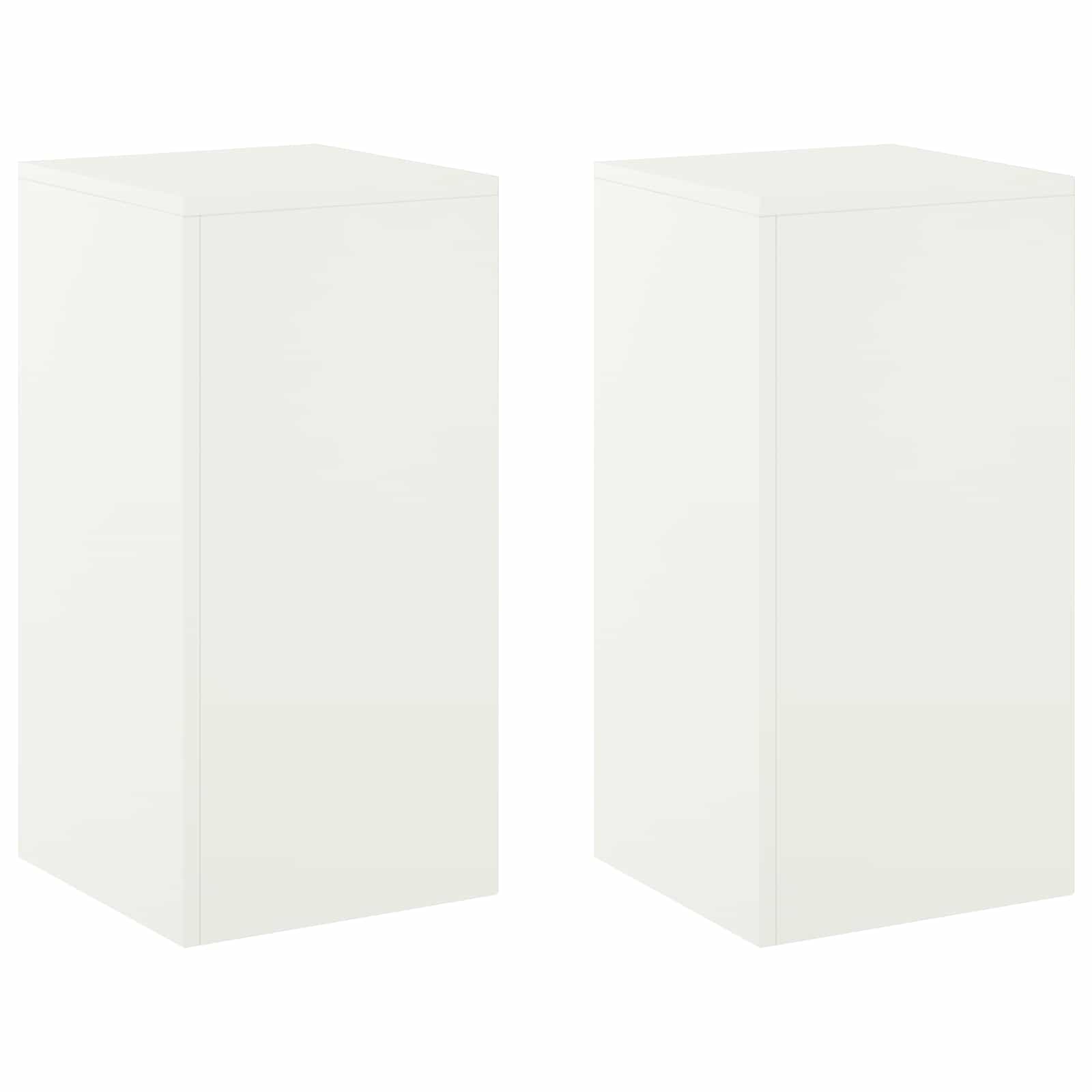 vidaXL Stojak na rośliny 2 pcs Biały 30 x 30 x 60 cm Stal