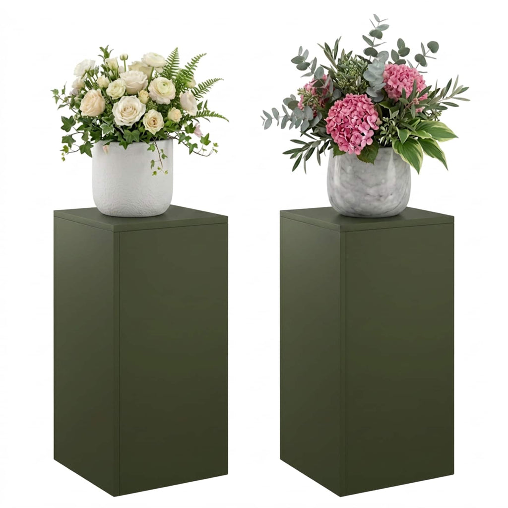 vidaXL Stojak na rośliny 2 pcs Oliwkowy zielony 30 x 30 x 60 cm Stal