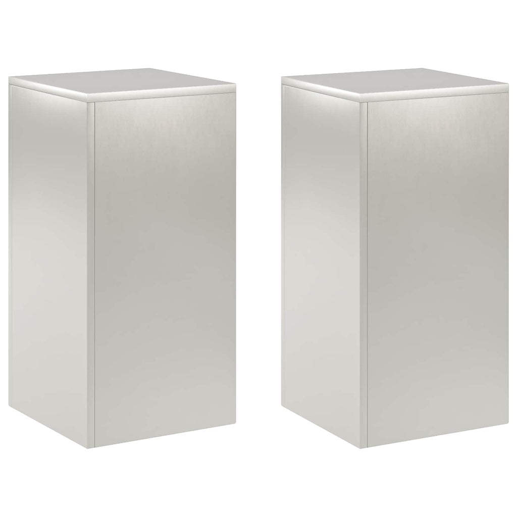 vidaXL Stojak na rośliny 2 pcs srebrny 30 x 30 x 60 cm Stal