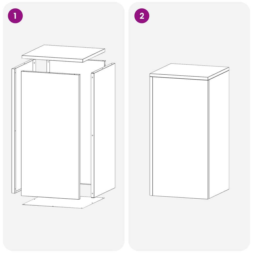 vidaXL Stojak na rośliny 2 pcs srebrny 30 x 30 x 60 cm Stal nierdzewna