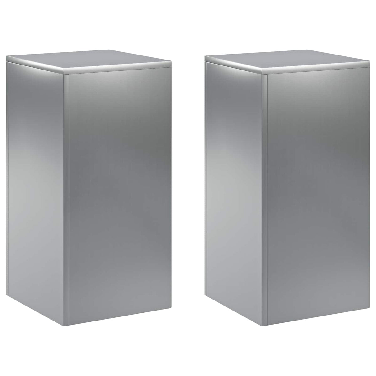 vidaXL Stojak na rośliny 2 pcs srebrny 30 x 30 x 60 cm Stal nierdzewna