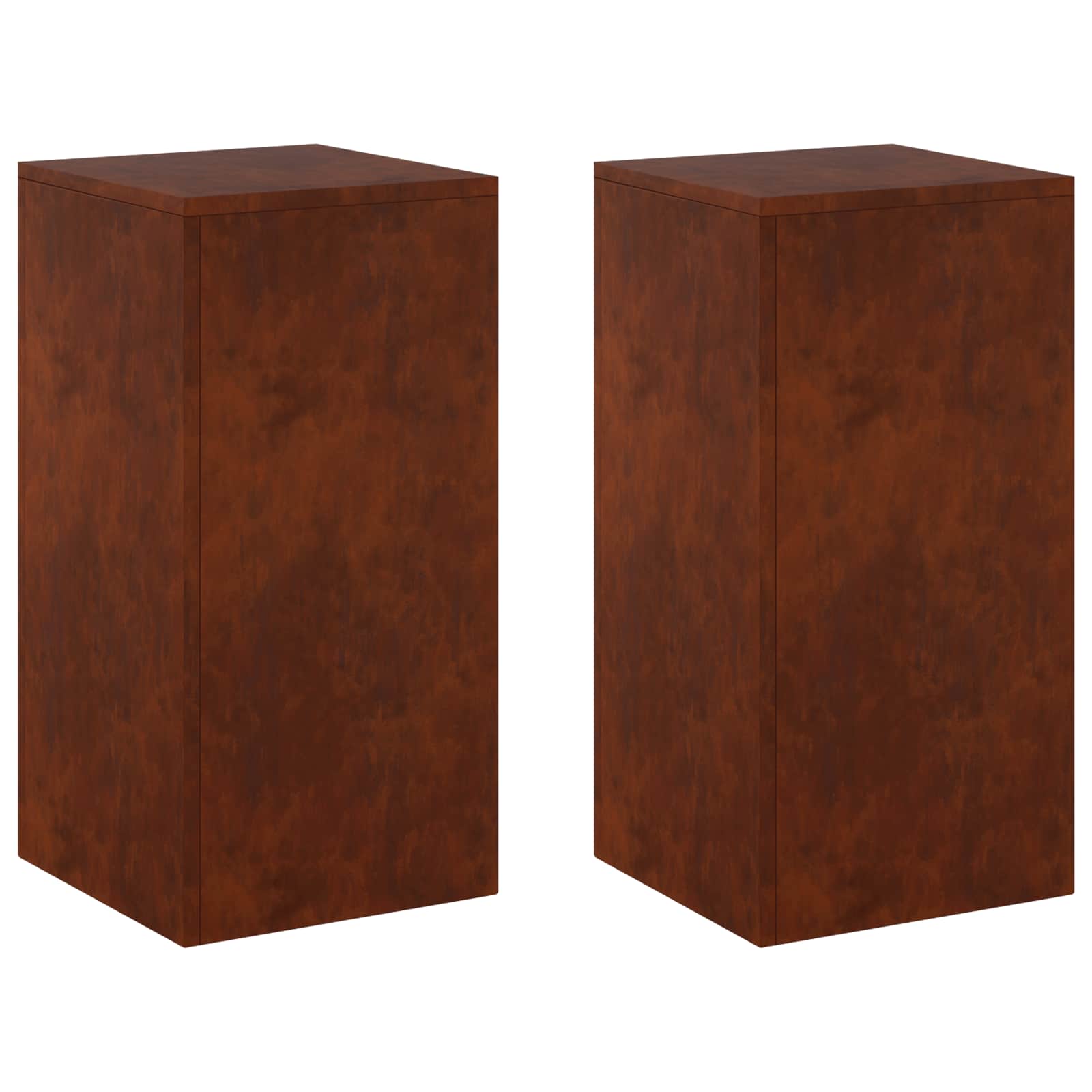 vidaXL Stojak na rośliny 2 pcs Rdzawy 30 x 30 x 60 cm Stal kortenowska