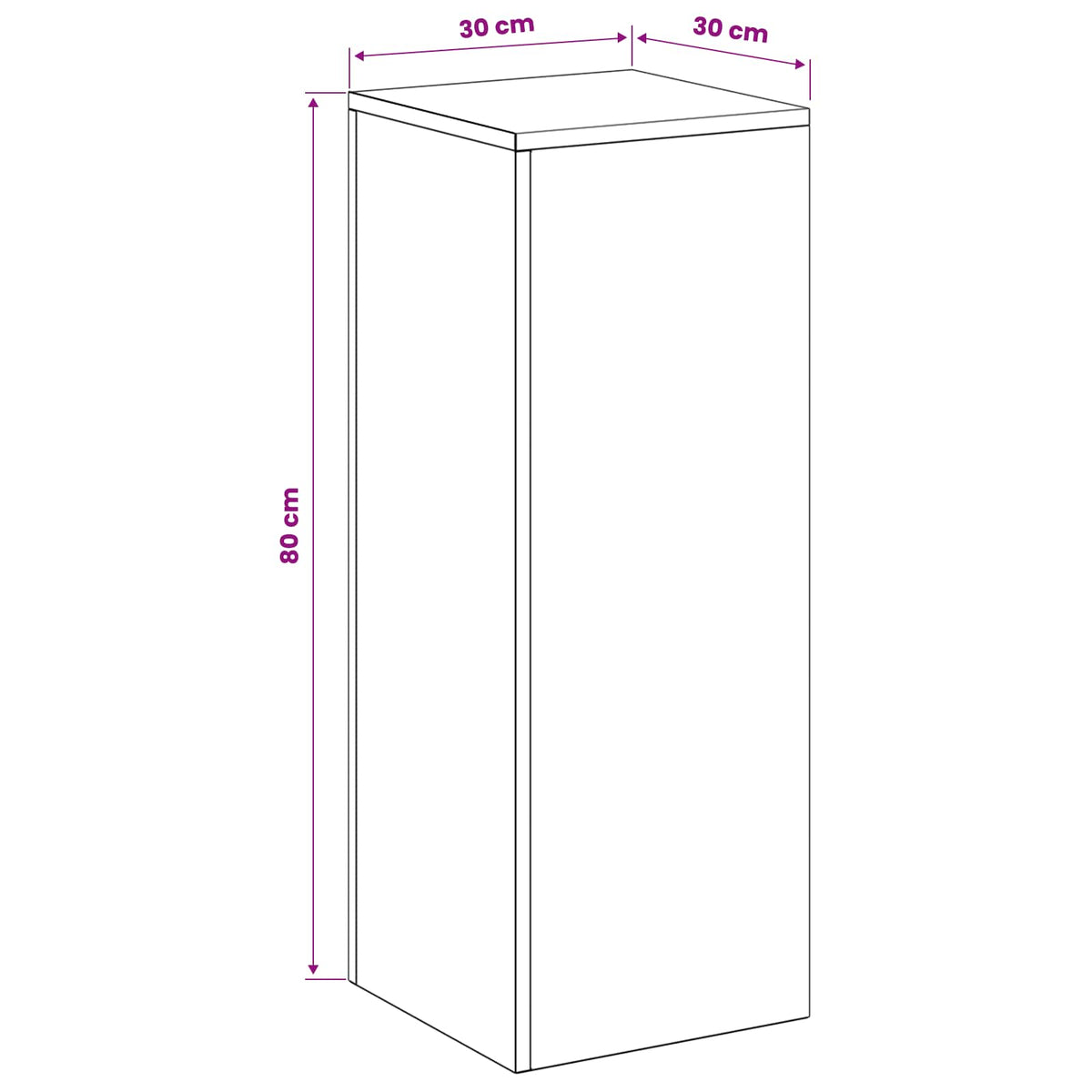 vidaXL Stojak na rośliny Czarny 30 x 30 x 80 cm Stal