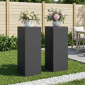 vidaXL Stojak na rośliny 2 pcs Czarny 30 x 30 x 80 cm Stal