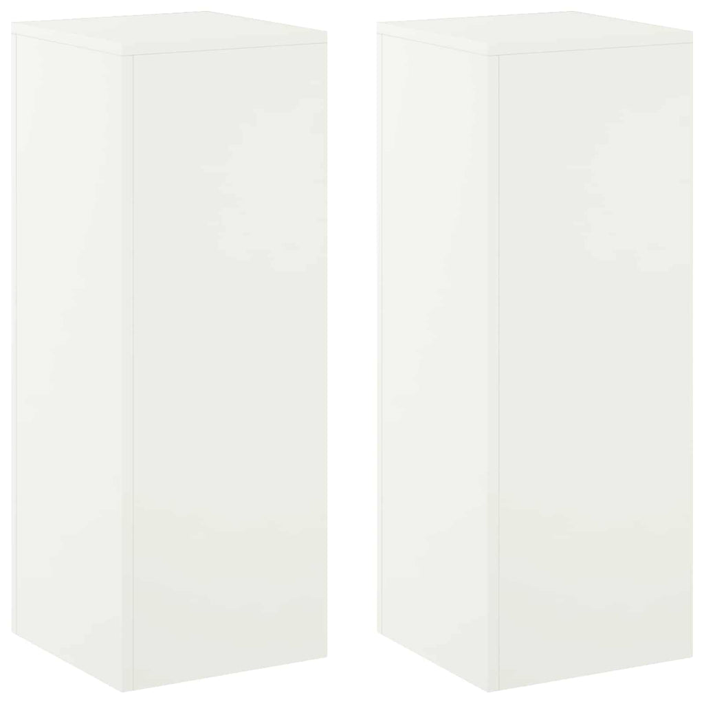 vidaXL Stojak na rośliny 2 pcs Biały 30 x 30 x 80 cm Stal