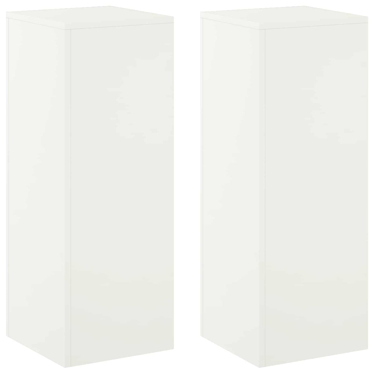 vidaXL Stojak na rośliny 2 pcs Biały 30 x 30 x 80 cm Stal