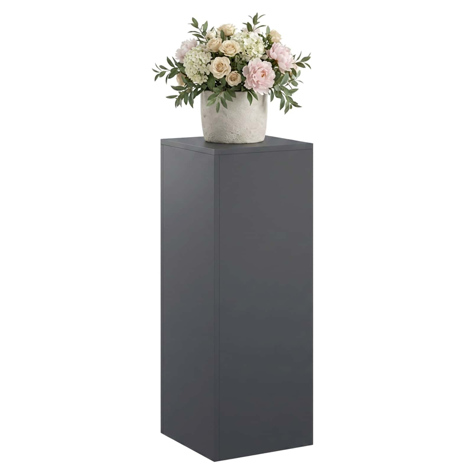 vidaXL Stojak na rośliny antracytowy 30 x 30 x 80 cm Stal nierdzewna