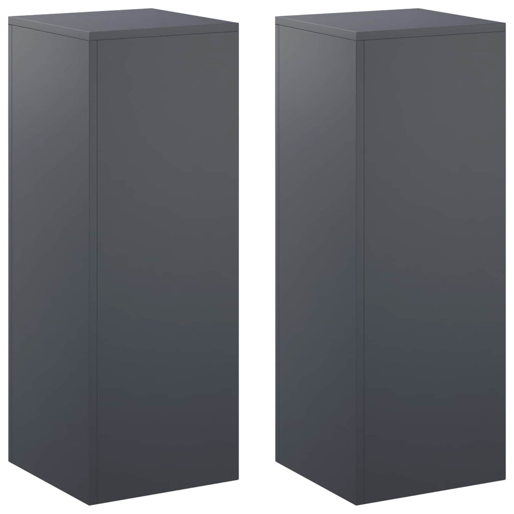 vidaXL Stojak na rośliny 2 pcs antracytowy 30 x 30 x 80 cm
