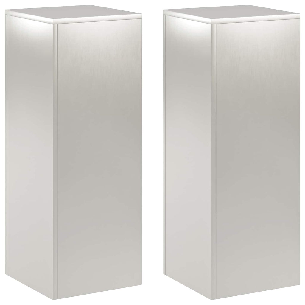 vidaXL Stojak na rośliny 2 pcs srebrny 30 x 30 x 80 cm Stal