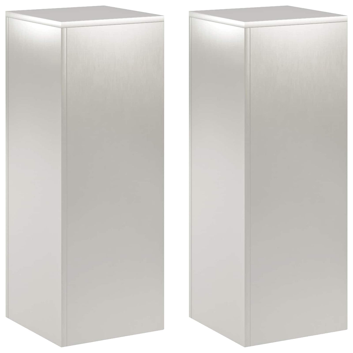 vidaXL Stojak na rośliny 2 pcs srebrny 30 x 30 x 80 cm Stal
