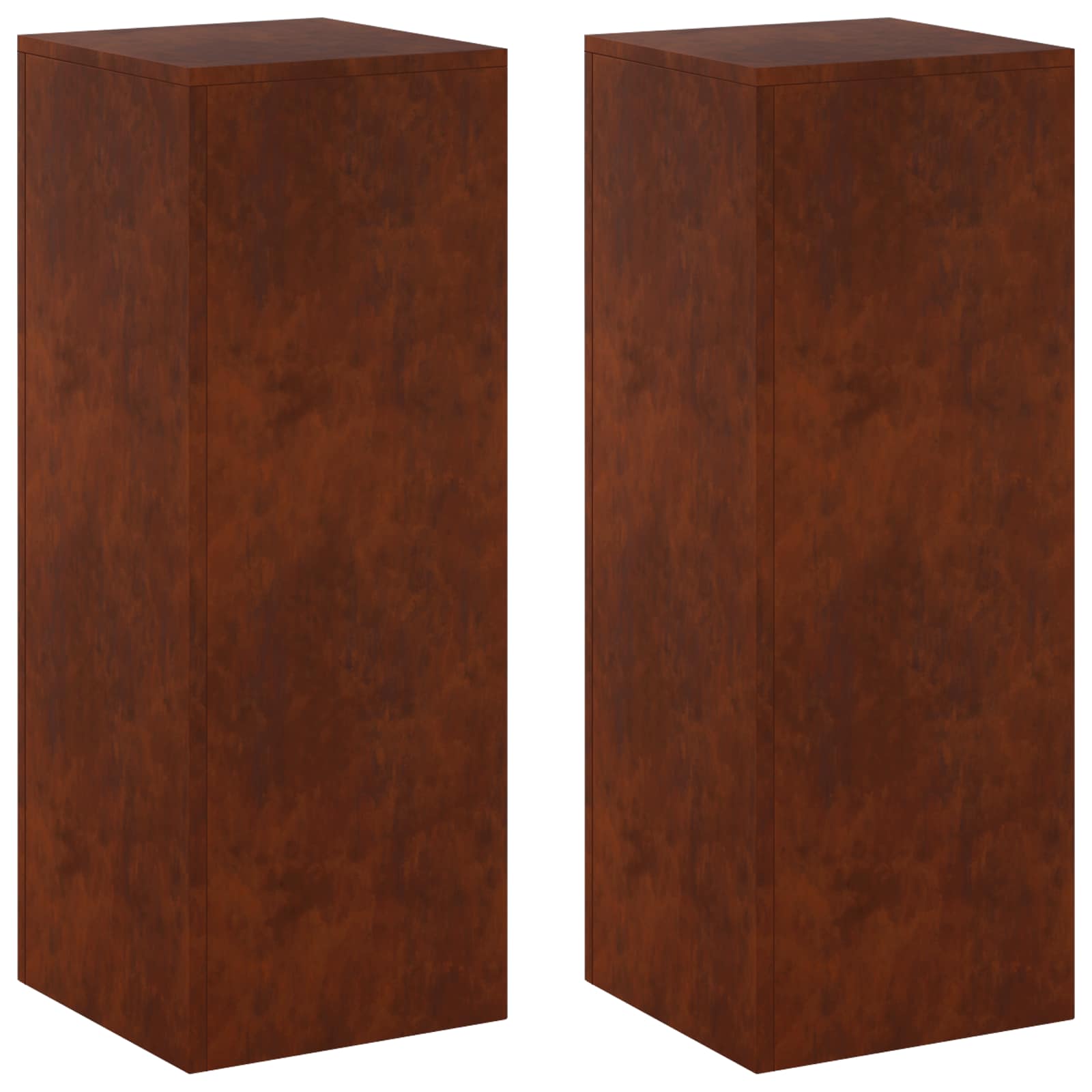 vidaXL Stojak na rośliny 2 pcs Rdzawy 30 x 30 x 80 cm Stal kortenowska