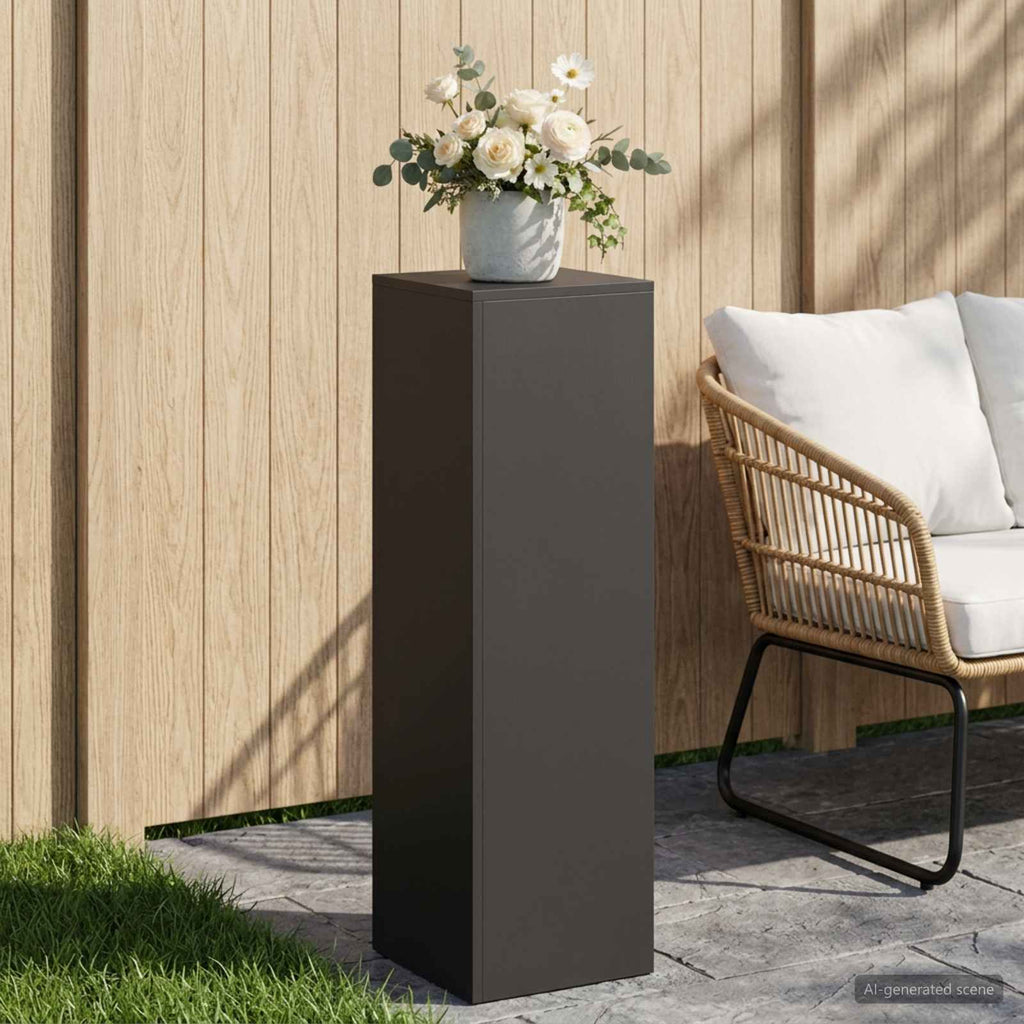 vidaXL Stojak na rośliny Czarny 30 x 30 x 100 cm Stal