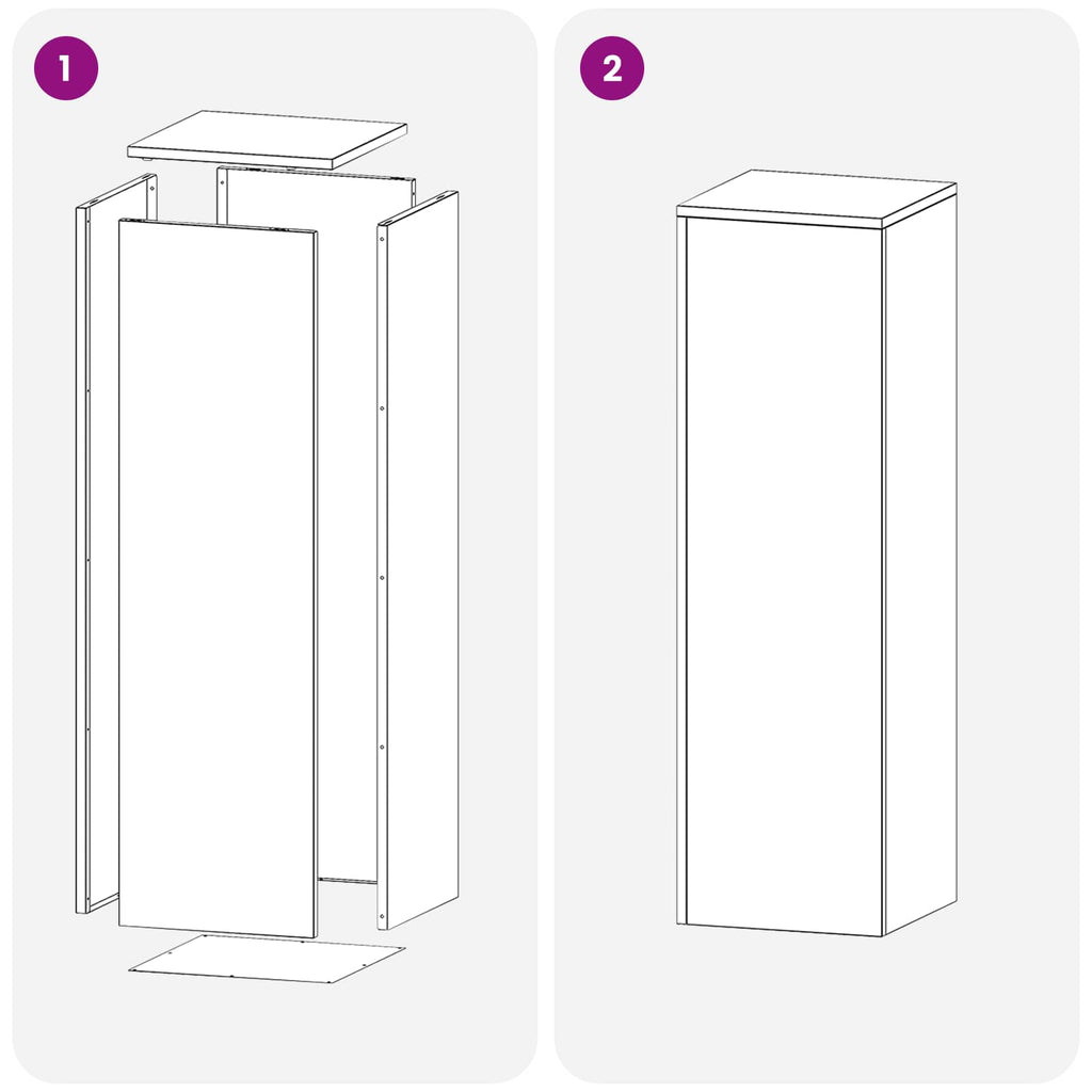 vidaXL Stojak na rośliny 2 pcs Czarny 30 x 30 x 100 cm Stal