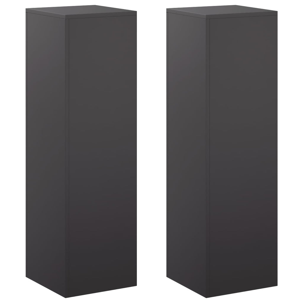 vidaXL Stojak na rośliny 2 pcs Czarny 30 x 30 x 100 cm Stal