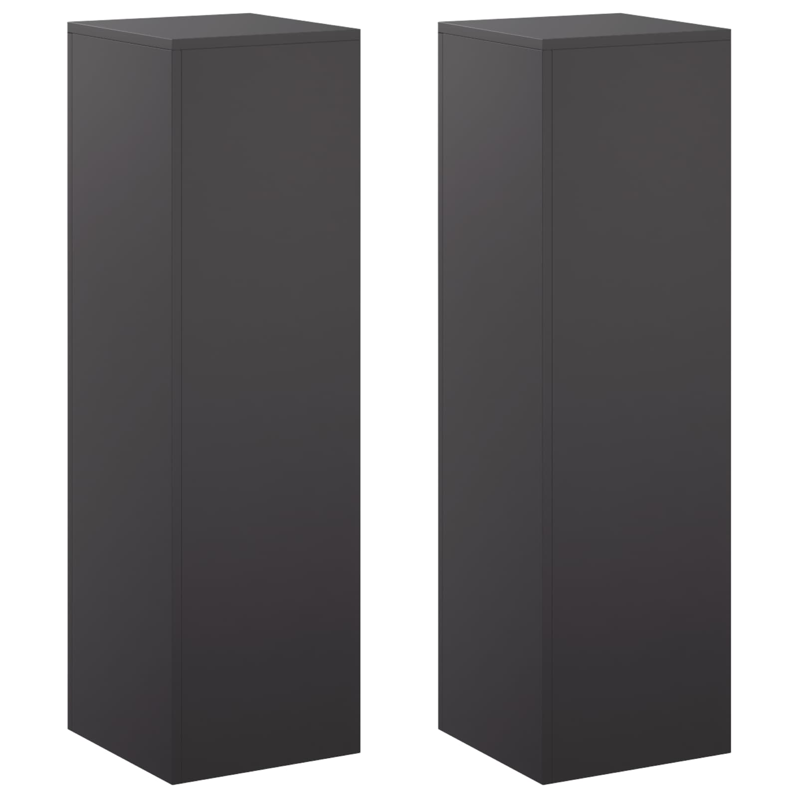 vidaXL Stojak na rośliny 2 pcs Czarny 30 x 30 x 100 cm Stal