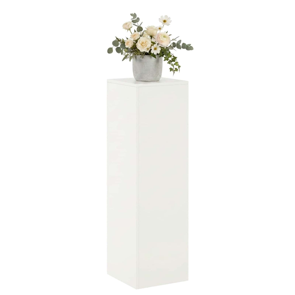 vidaXL Stojak na rośliny Biały 30 x 30 x 100 cm Stal