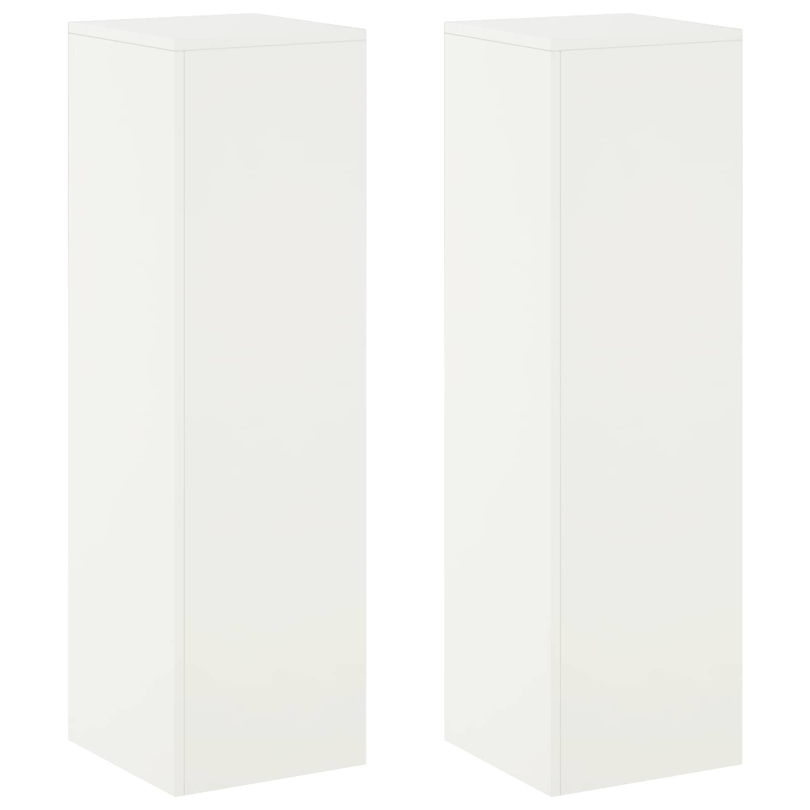 vidaXL Stojak na rośliny 2 pcs Biały 30 x 30 x 100 cm Stal