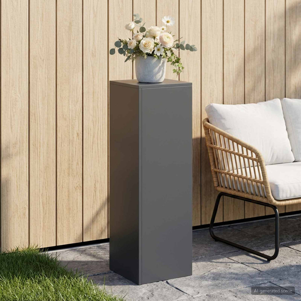 vidaXL Stojak na rośliny antracytowy 30 x 30 x 100 cm Stal nierdzewna