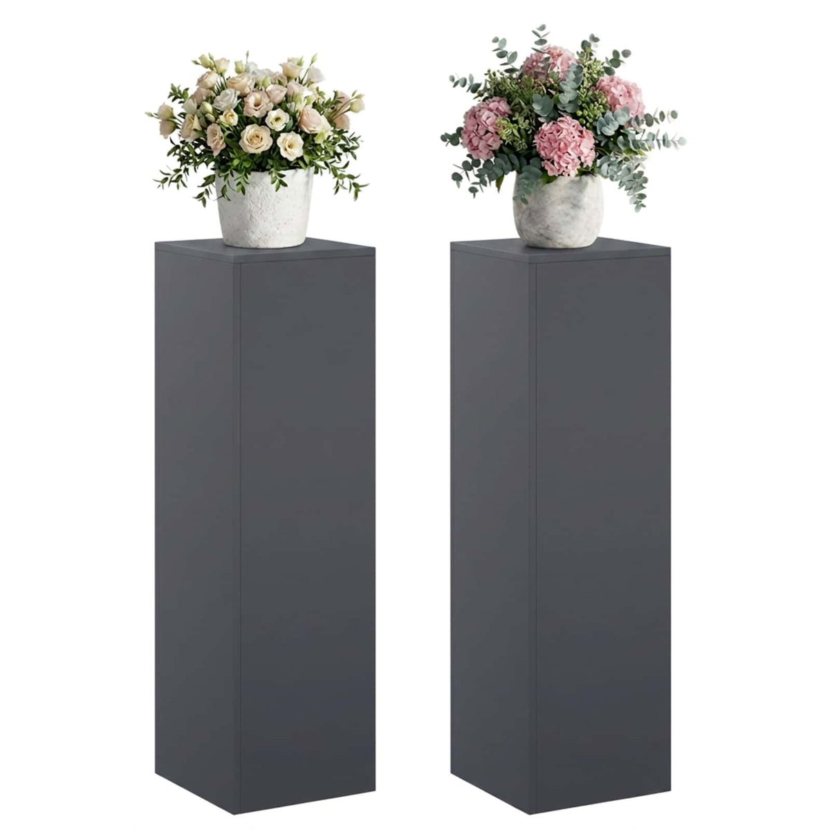 vidaXL Stojak na rośliny 2 pcs antracytowy 30 x 30 x 100 cm