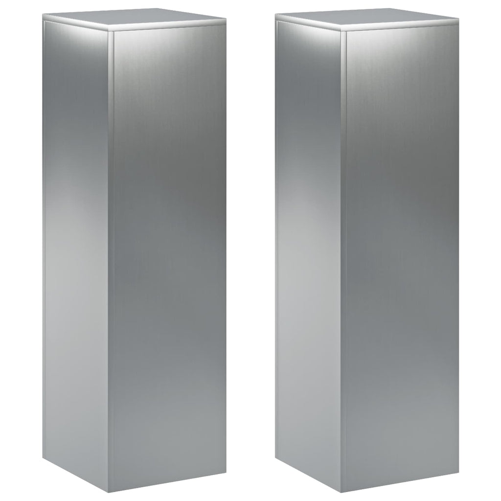 vidaXL Stojak na rośliny 2 pcs srebrny 30 x 30 x 100 cm