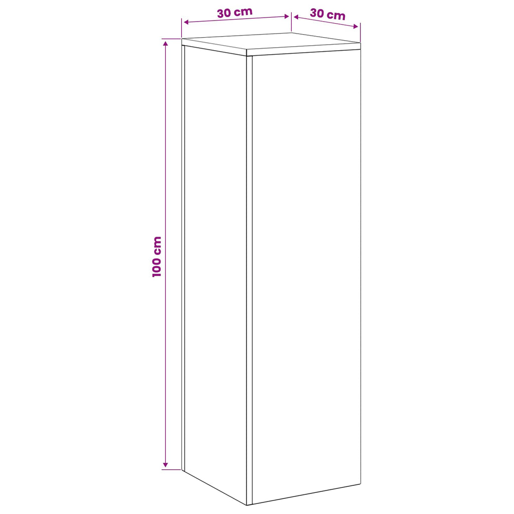 vidaXL Stojak na rośliny 2 pcs srebrny 30 x 30 x 100 cm