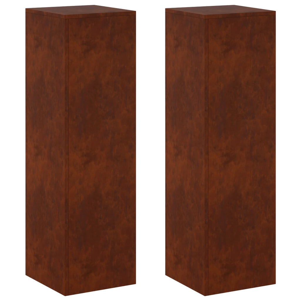 vidaXL Stojak na rośliny 2 pcs Rdzawy 30 x 30 x 100 cm