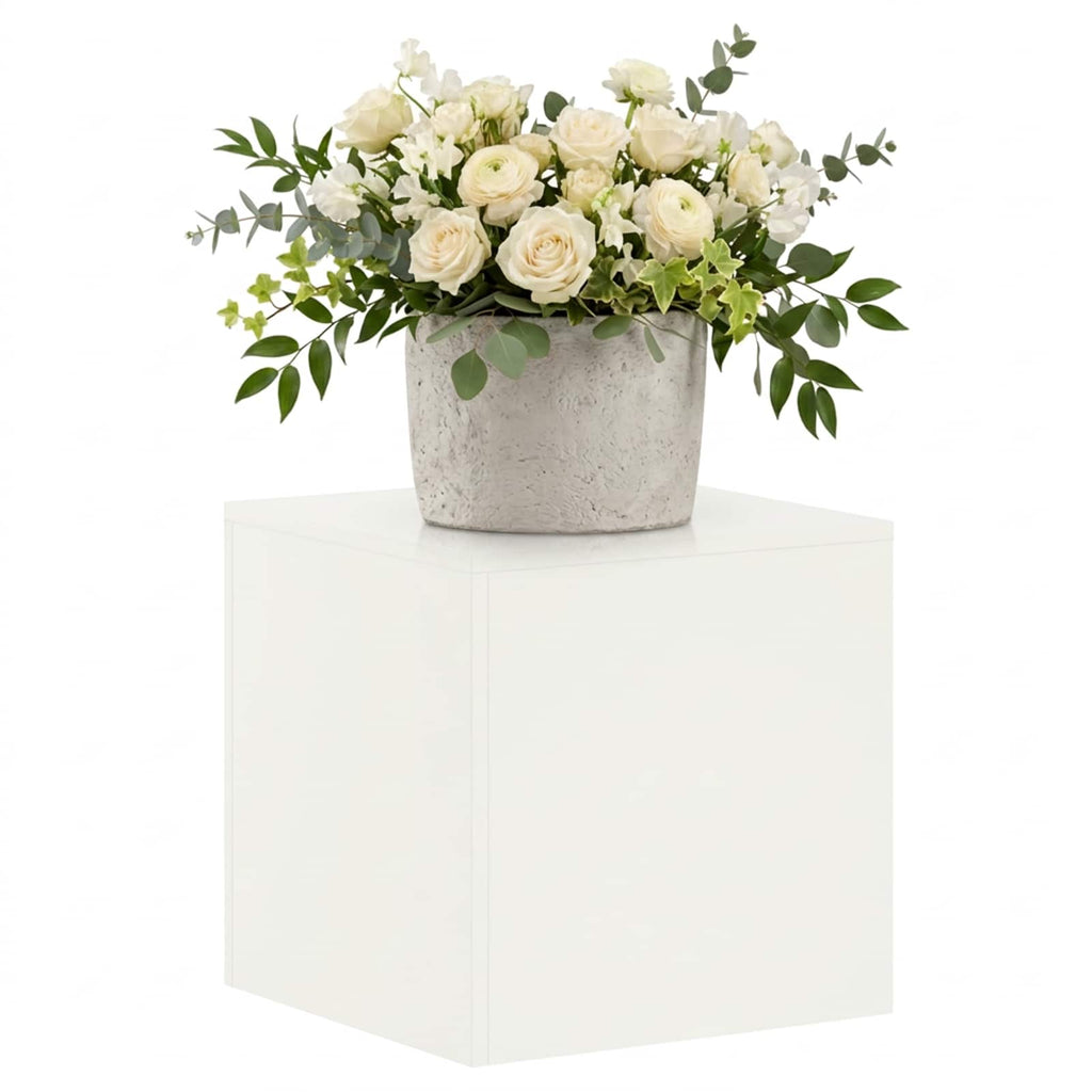 vidaXL Stojak na rośliny Biały 40 x 40 x 40 cm Stal