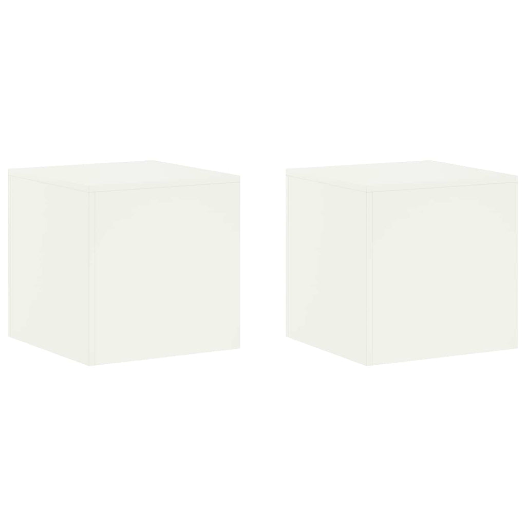 vidaXL Stojak na rośliny 2 pcs Biały 40 x 40 x 40 cm Stal