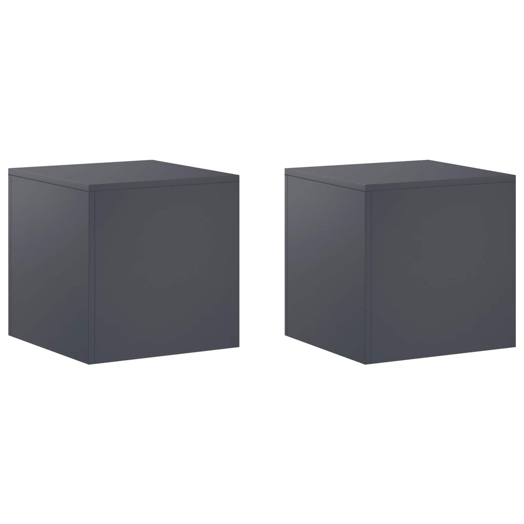vidaXL Stojak na rośliny 2 pcs antracytowy 40 x 40 x 40 cm