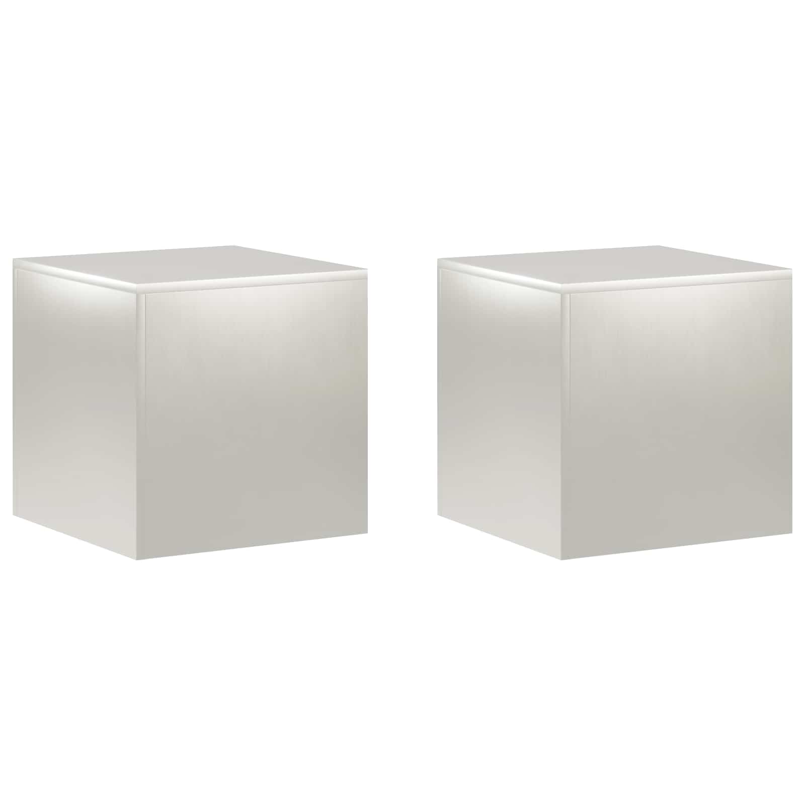 vidaXL Stojak na rośliny 2 pcs srebrny 40 x 40 x 40 cm Stal