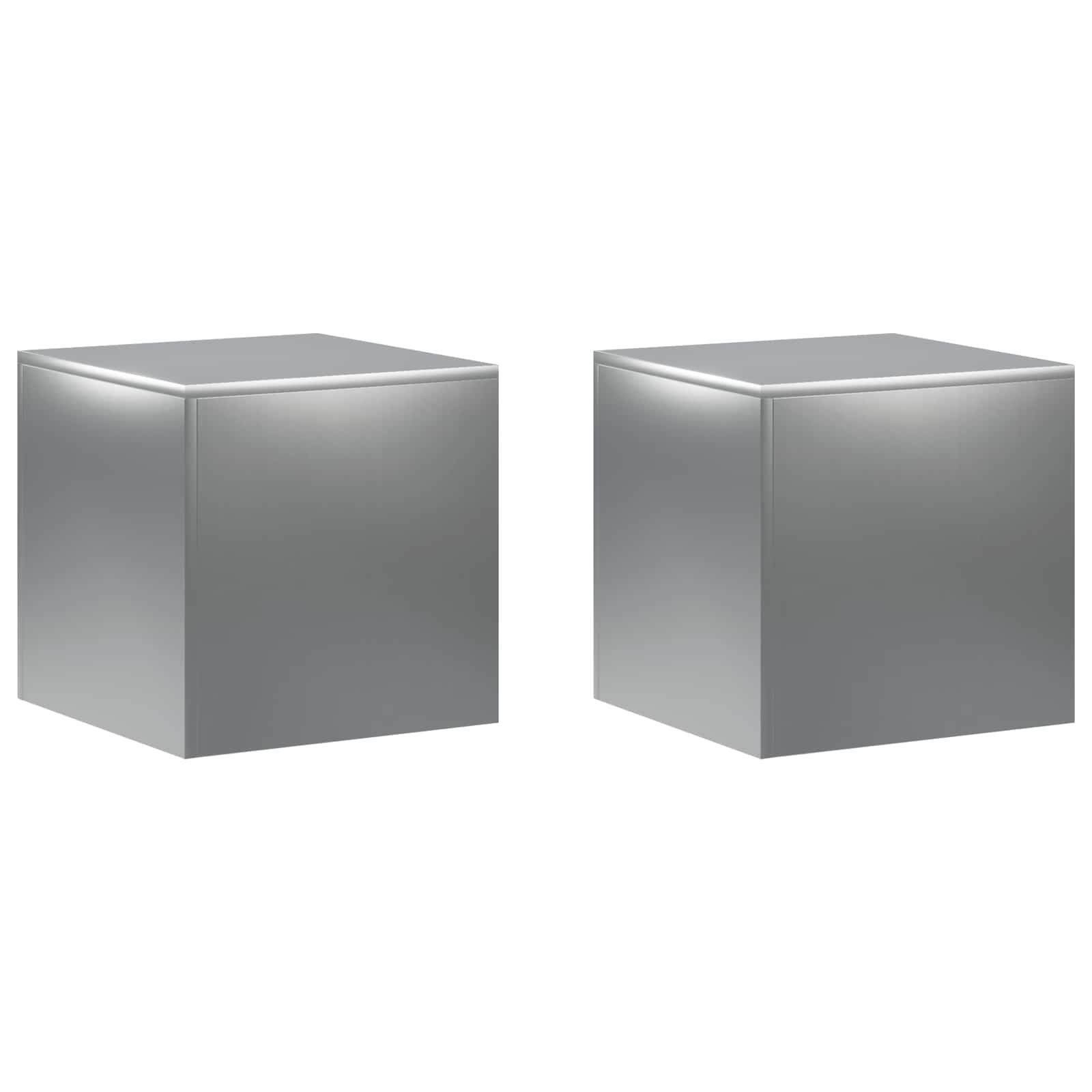 vidaXL Stojak na rośliny 2 pcs srebrny 40 x 40 x 40 cm Stal nierdzewna
