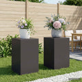 vidaXL Stojak na rośliny 2 pcs Czarny 40 x 40 x 60 cm Stal