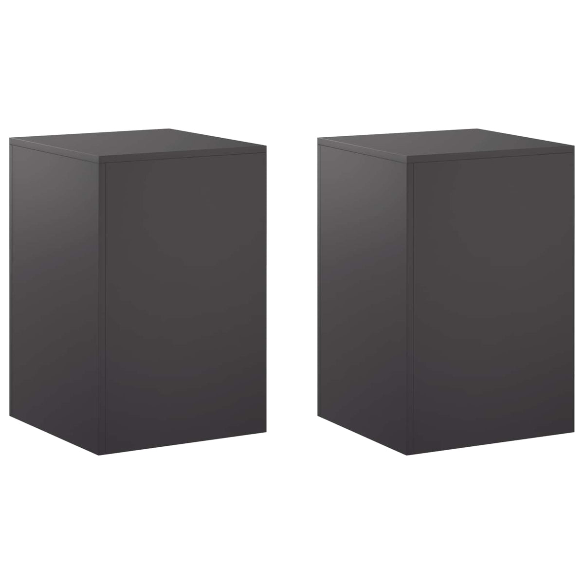 vidaXL Stojak na rośliny 2 pcs Czarny 40 x 40 x 60 cm Stal