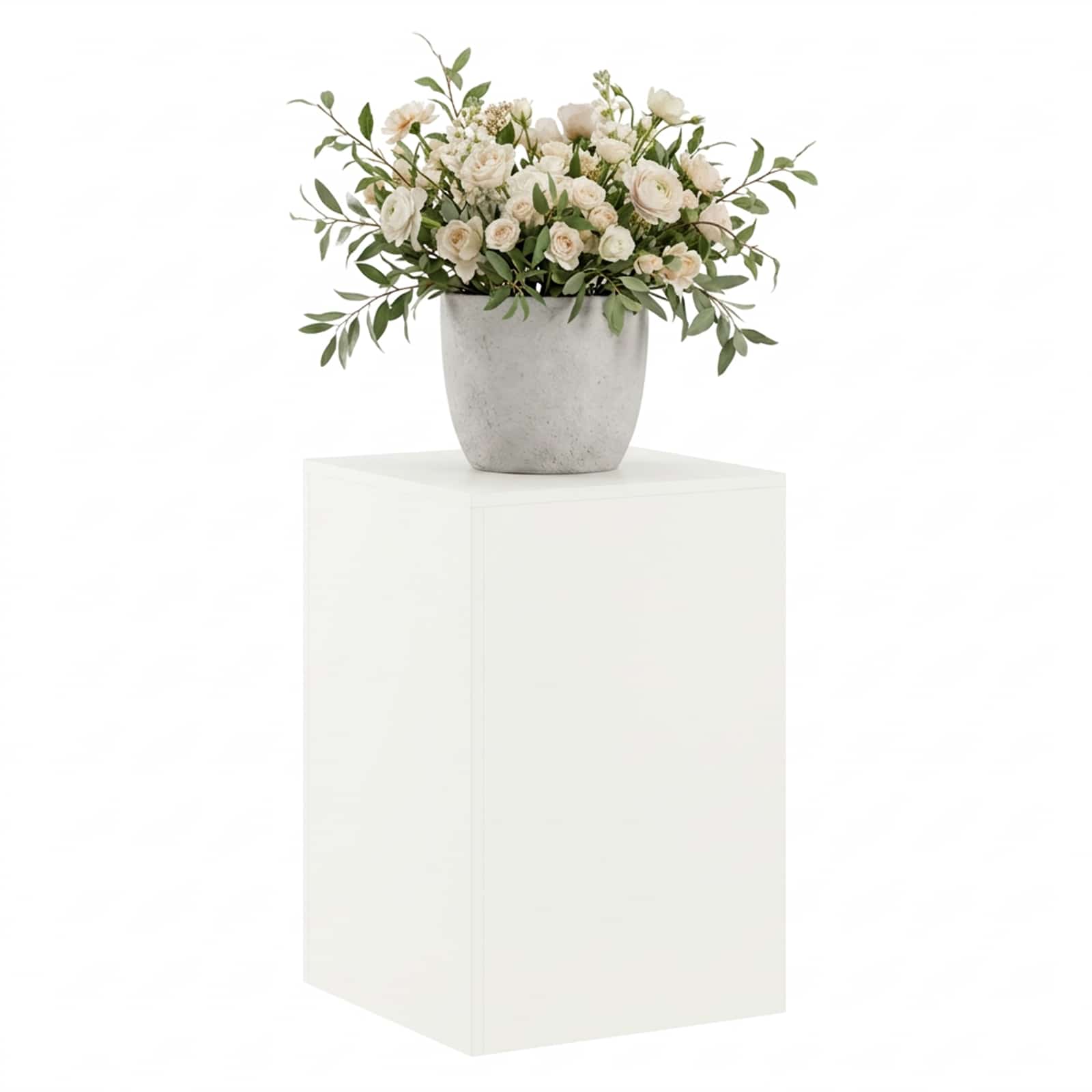 vidaXL Stojak na rośliny Biały 40 x 40 x 60 cm Stal