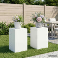 vidaXL Stojak na rośliny 2 pcs Biały 40 x 40 x 60 cm Stal