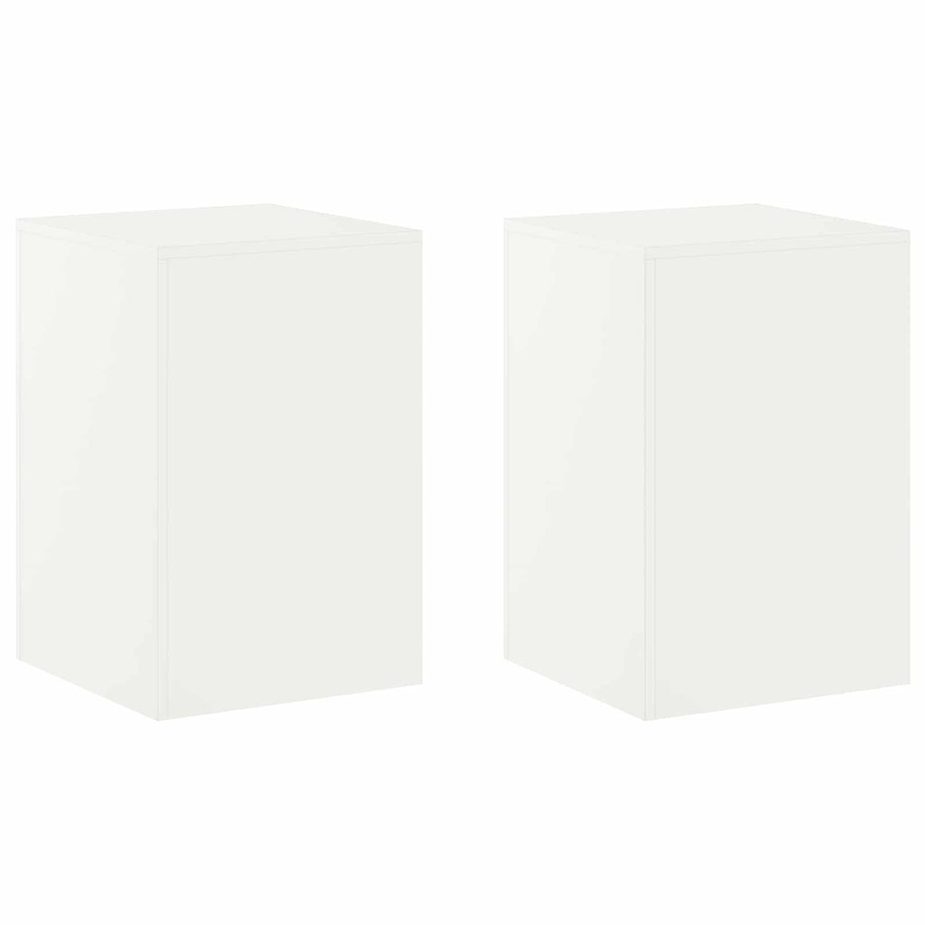 vidaXL Stojak na rośliny 2 pcs Biały 40 x 40 x 60 cm Stal