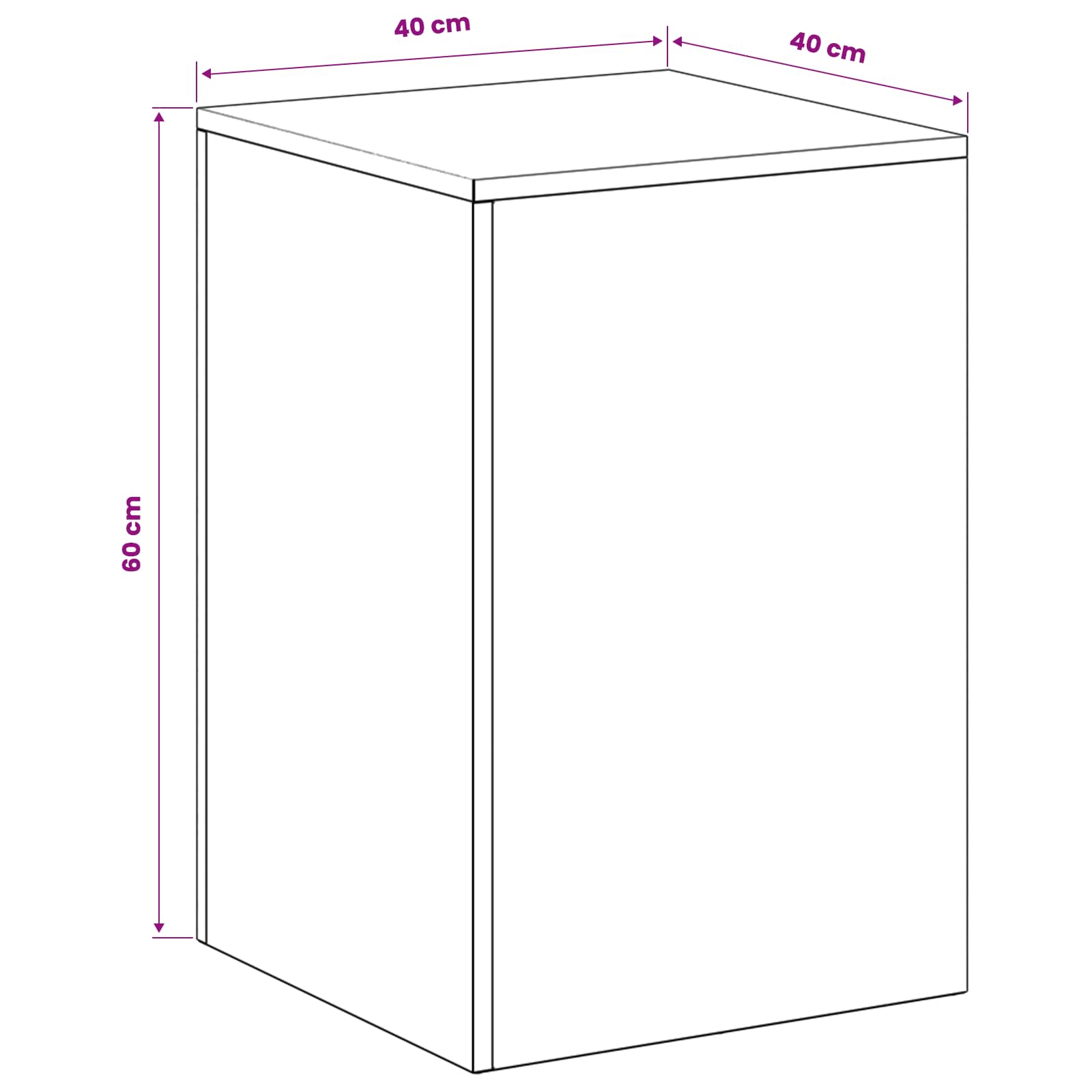 vidaXL Stojak na rośliny 2 pcs Biały 40 x 40 x 60 cm Stal