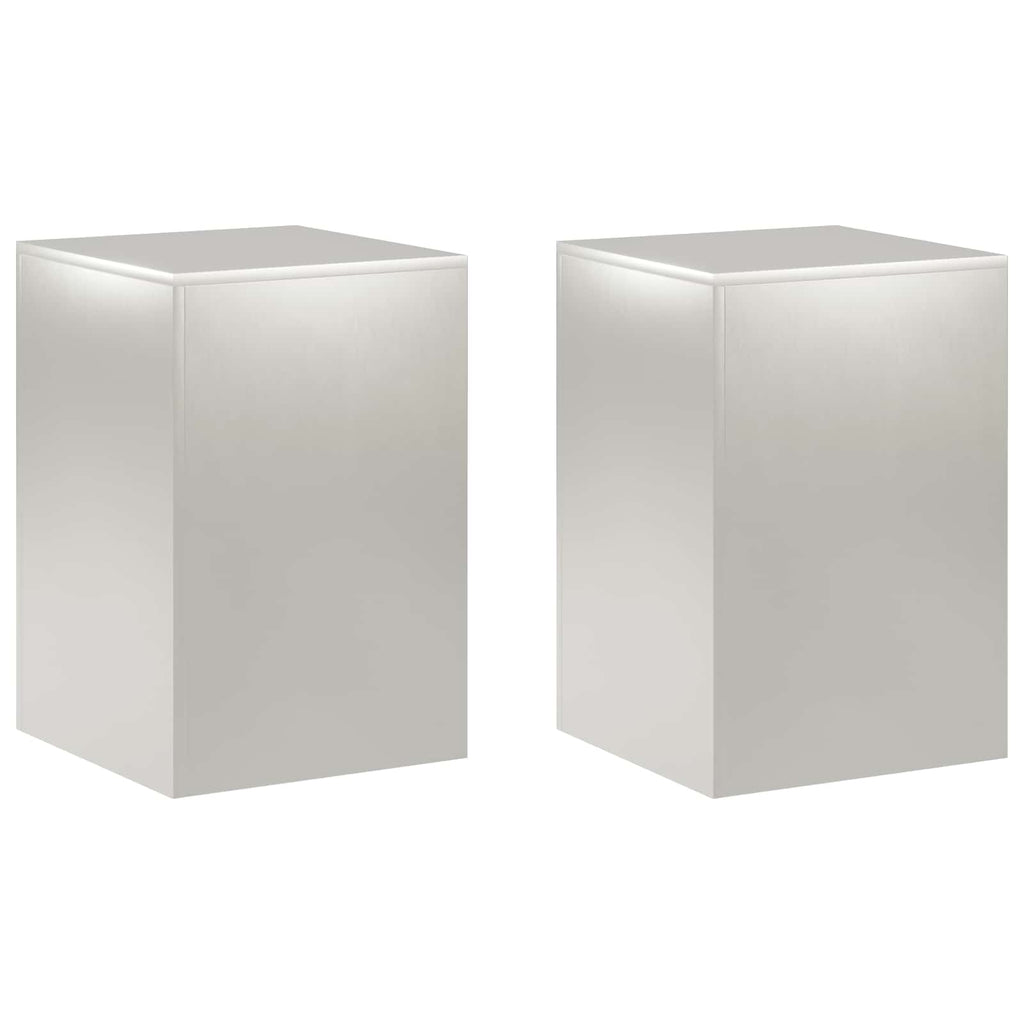 vidaXL Stojak na rośliny 2 pcs srebrny 40 x 40 x 60 cm Stal