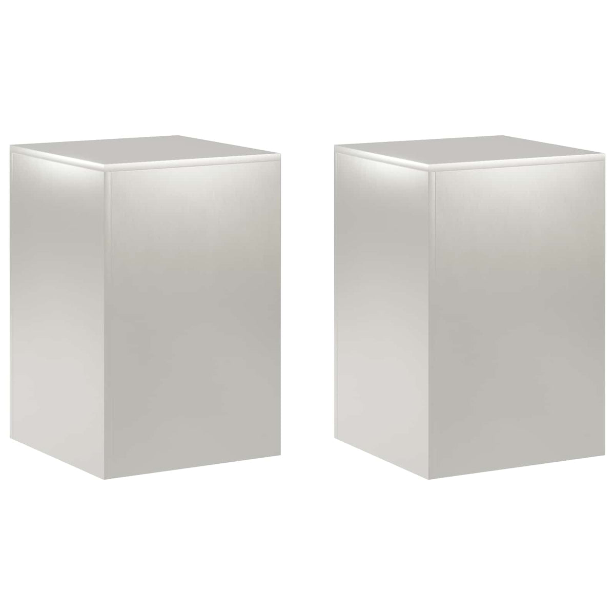 vidaXL Stojak na rośliny 2 pcs srebrny 40 x 40 x 60 cm Stal