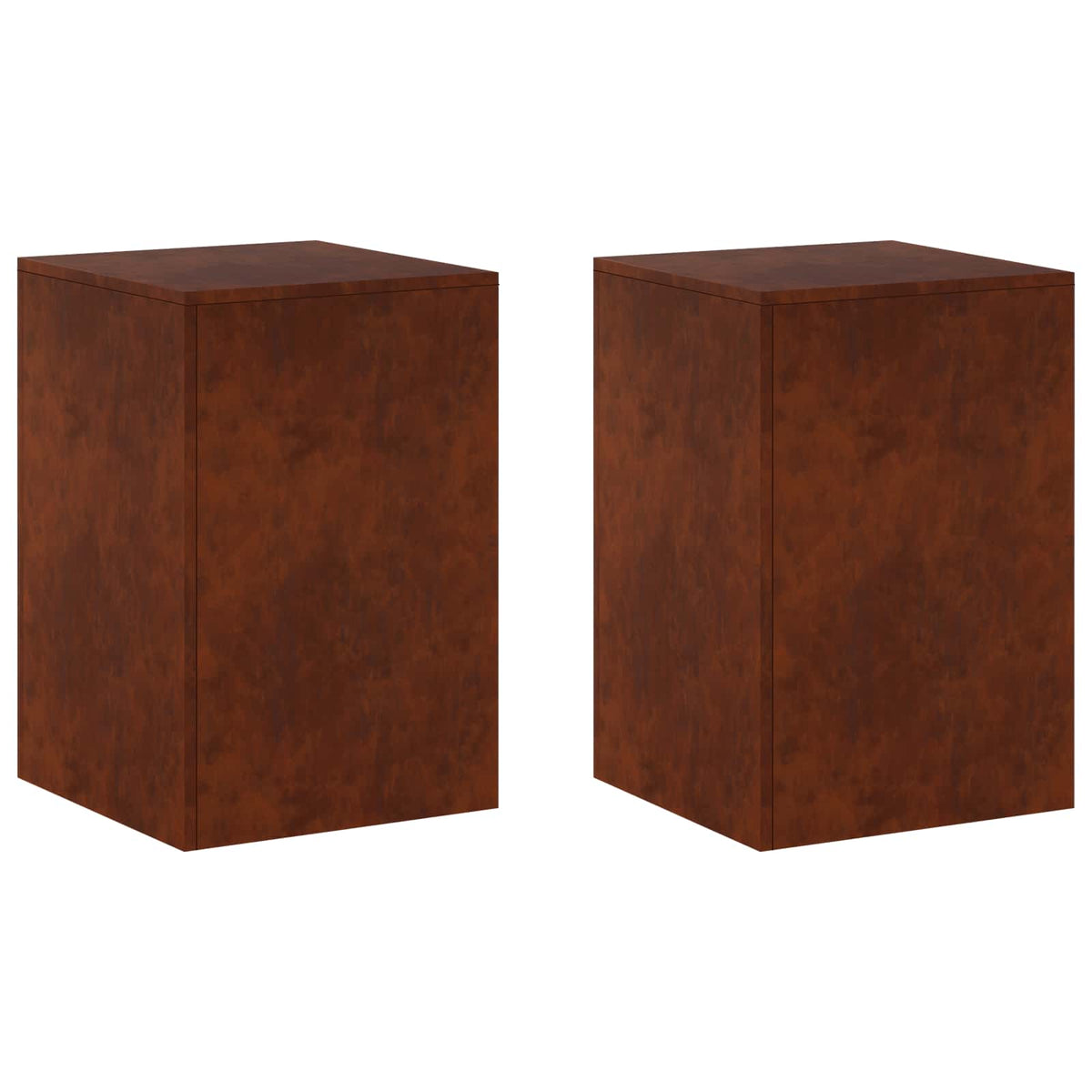 vidaXL Stojak na rośliny 2 pcs Rdzawy 40 x 40 x 60 cm Stal kortenowska