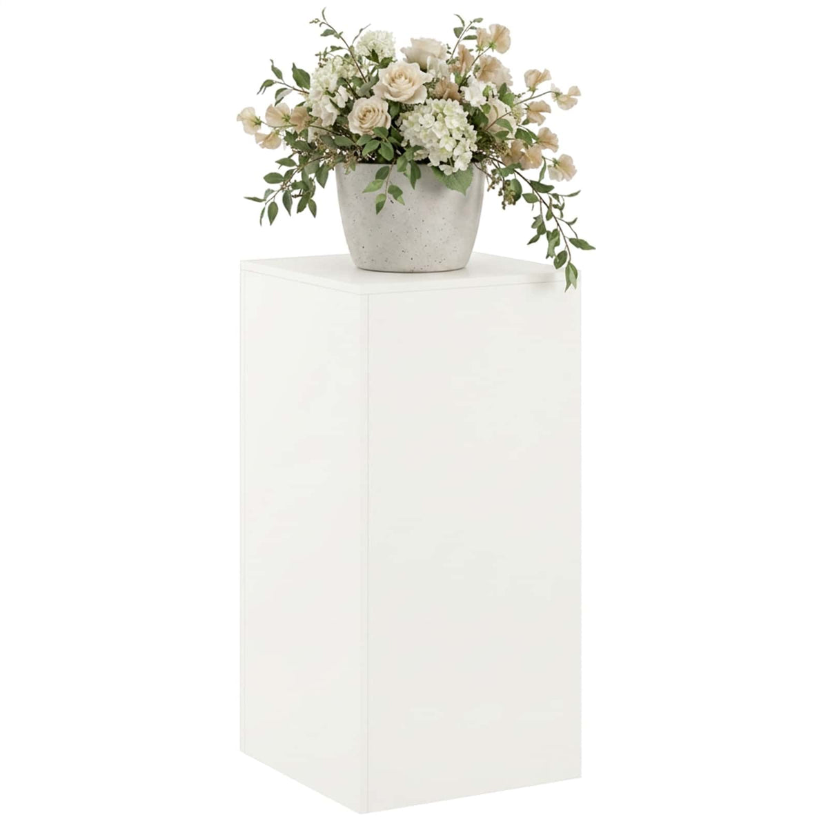 vidaXL Stojak na rośliny Biały 40 x 40 x 80 cm Stal