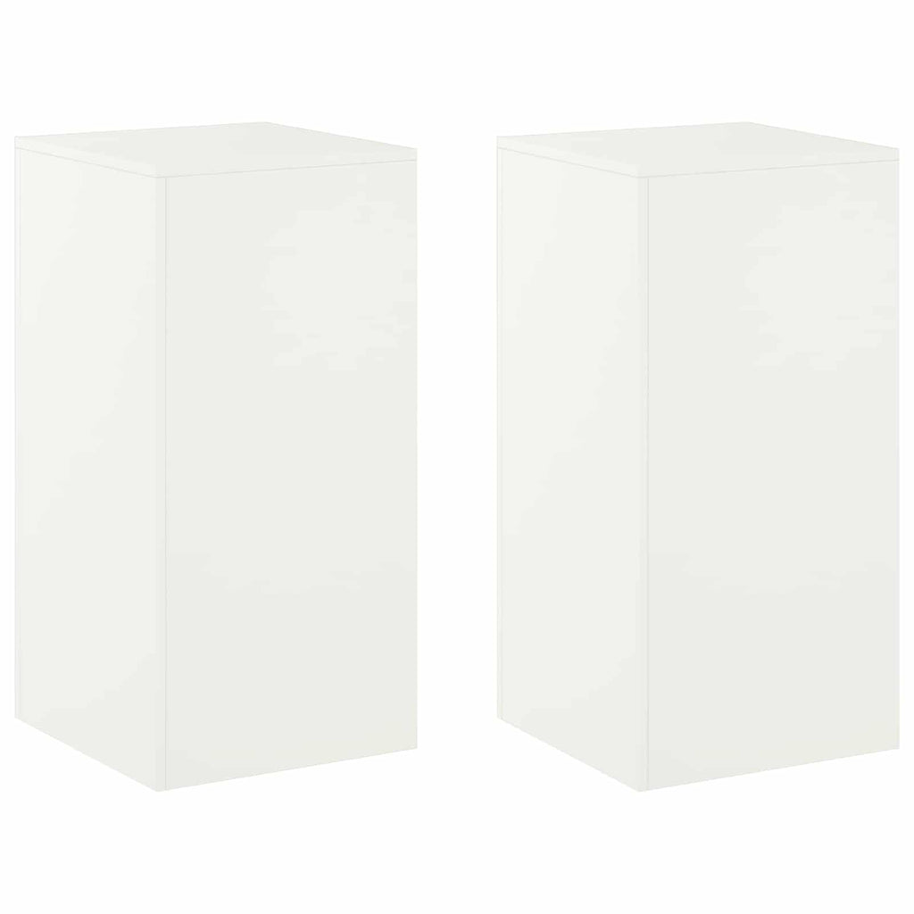 vidaXL Stojak na rośliny 2 pcs Biały 40 x 40 x 80 cm Stal