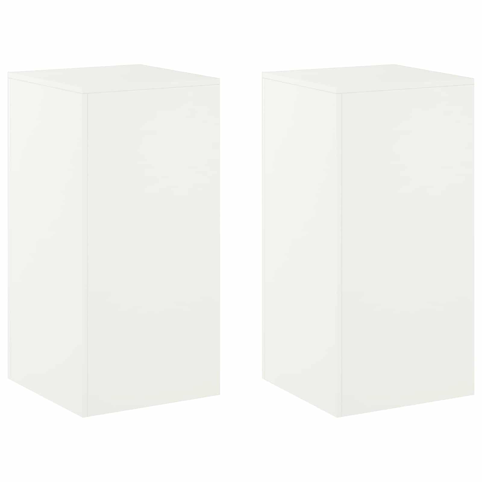vidaXL Stojak na rośliny 2 pcs Biały 40 x 40 x 80 cm Stal