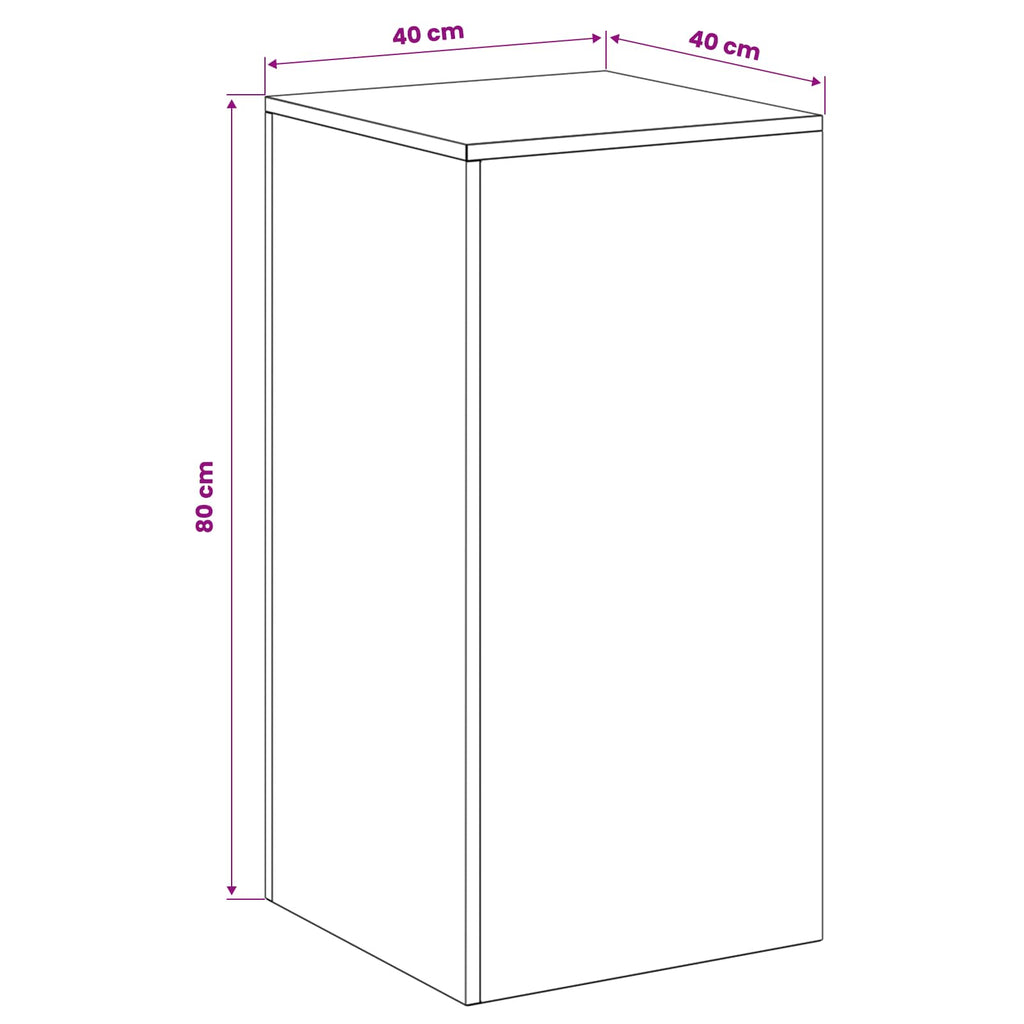 vidaXL Stojak na rośliny 2 pcs Biały 40 x 40 x 80 cm Stal