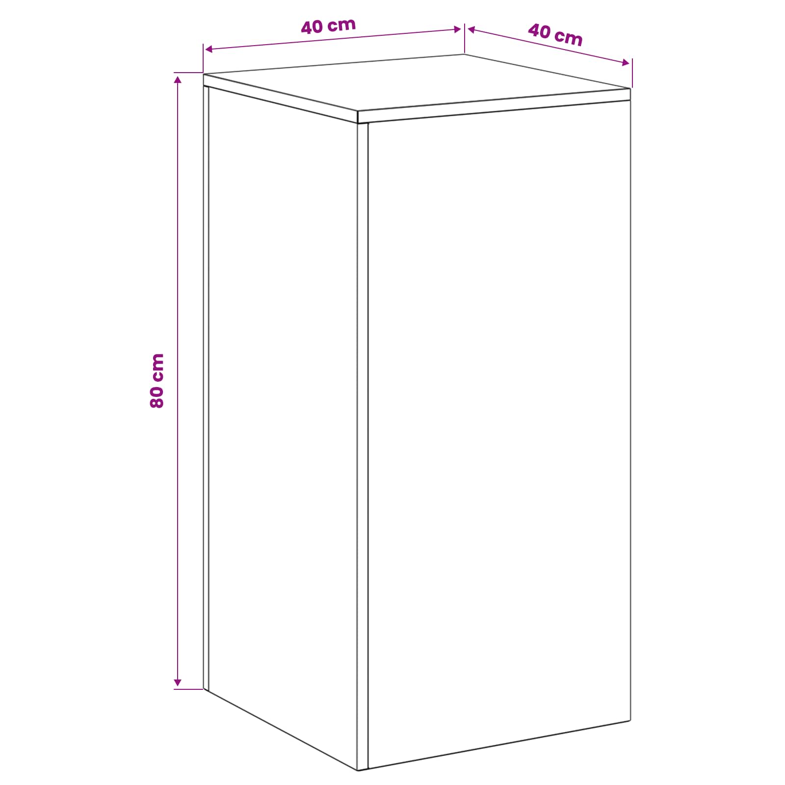 vidaXL Stojak na rośliny antracytowy 40 x 40 x 80 cm Stal nierdzewna